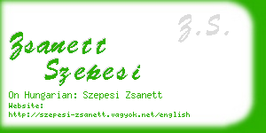 zsanett szepesi business card